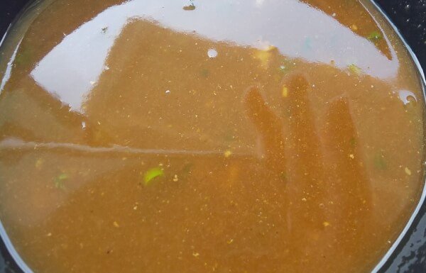 ローソンのカレーうどんのスープ