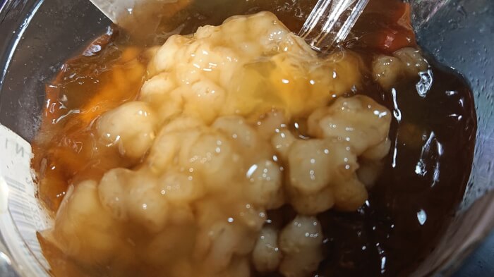 セブンの黒糖シロップジュレで食べる芋圓(ユーエン)のもち麦